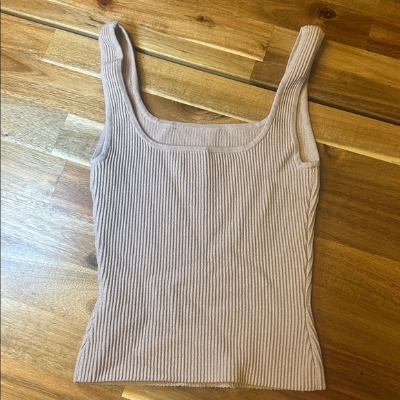 Aritzia Babaton sculpt Knit long Tank Top women’s XXS beige - Picture 3 of 5